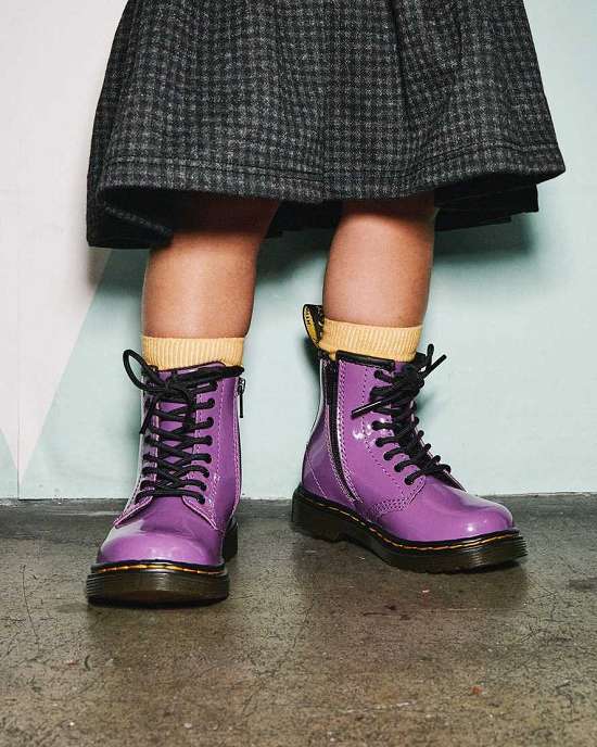 Botines Dr. Martens 1460 Patent Niño Morados MX-78046